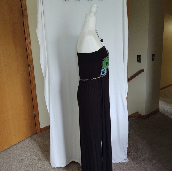 Black maxi dress with beading from t- bag's - Picture 4 of 9